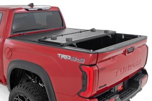 Toyota Tundra Bed Cover - Rough Country - Hard Low Profile, Tri-Fold, Cargo Management - '22-'25 Toyota Tundra Bed Cover - Rough Country - Hard Low Profile, Tri-Fold, Cargo Management - '22-'25